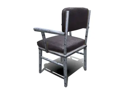 Old Chair Low-poly PBR Free Free low-poly 3D model