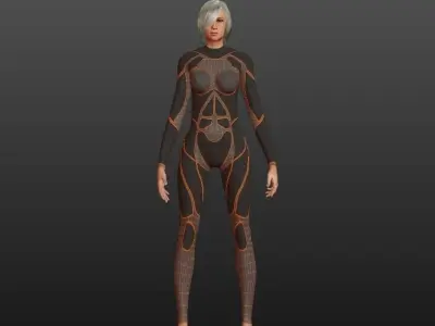 Woman for games and animation Free 3D model