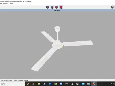 IndusCom SDI-201105060-LVLS ceiling fan Free 3D model