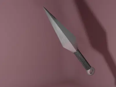Japanese Kunai Low-poly 3D model