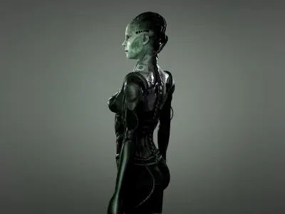 Borg Queen Low-poly 3D model