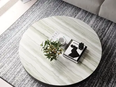  Marble Zebrino Replica Minotti Manhattan Coffee Table Model 