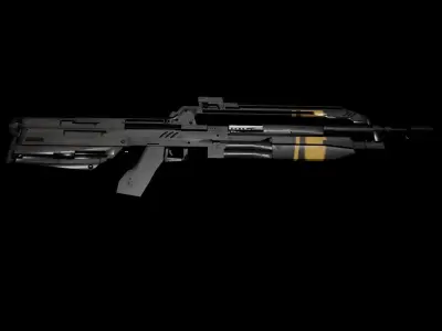 Halo Battlerifle Low-poly 3D model