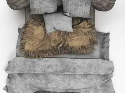 Double Bed  Free 3D model