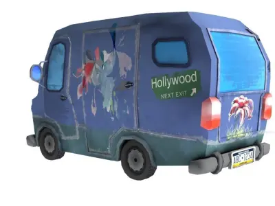 Filters Cartoon Minibus FREE Free low-poly 3D model