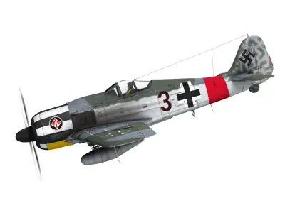 Focke Wulf - FW190 A7 - Black 3 3D model