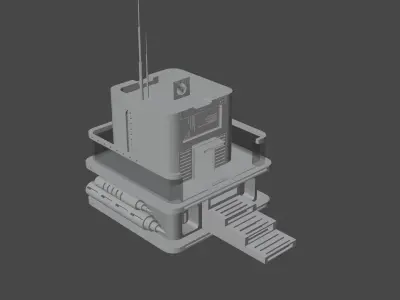 black friday si-fi boxcutter build by cyberalex NEW YEAR SALE Free low-poly 3D model