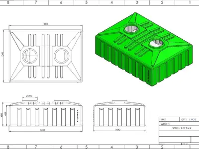 Loft water tank 3D model