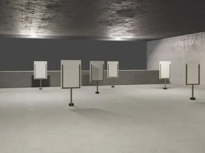 Shooting Room - Training - Tiro ao Alvo Low-poly 3D model
