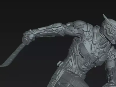 Soldier Ashen Dash Protocol 75mm STL Sci-Fi Miniature 3D print model