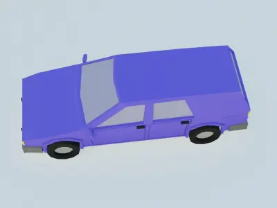 car  3 low poly Free 3D model