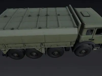 Military Toy Truck for Kids 3d model Low-poly 3D model