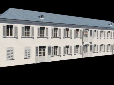 European building collection Low-poly 3D model
