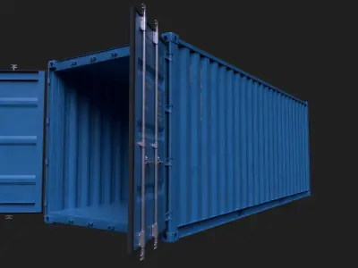 20 ft ISO Container detailed 3D model