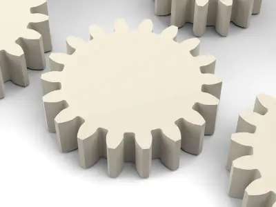 GEAR COLLECTION REAL GEAR INVOLUTE PROFILE 10T TO 20T 3D model