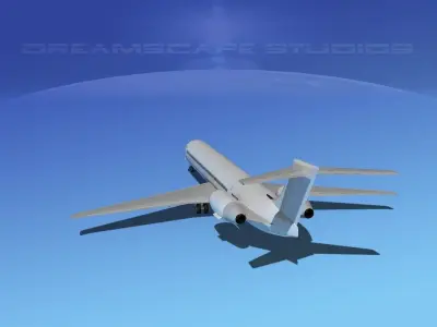 McDonnell Douglas MD-90 LP SS Low-poly 3D model