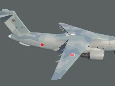 Kawasaki C-2 Low-poly 3D model