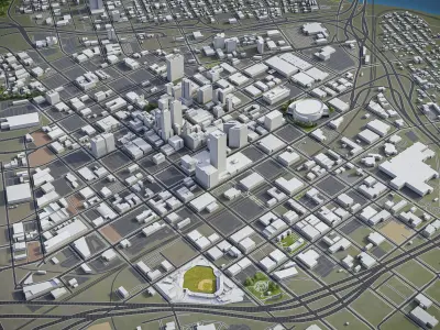 Tulsa Low-poly 3D model