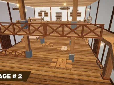 Stylized Medieval Inn Pack 3D model