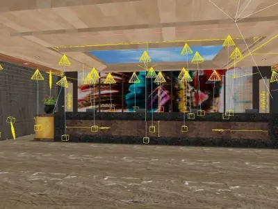 Five Star Hotel Urban Resort Lobby 3D model