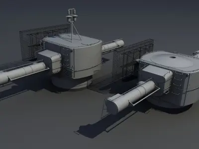 Bismarck 10m Main Rangefinders pack Free 3D model