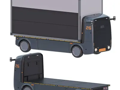 An unmanned cargo transportation platform 3D model