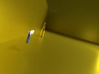 THE SHOOT beer bottle on wall 3D model