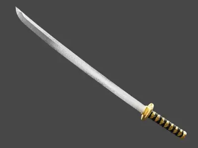 Katana Sword Low-poly 3D model