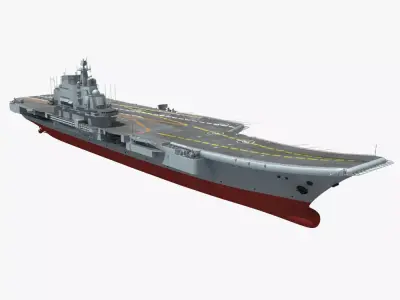 Chinese Liaoning Aircraft Carrier 3D model
