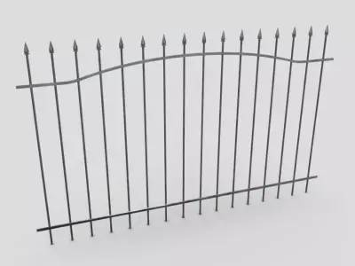 CC0 - Iron Fence Free low-poly 3D model
