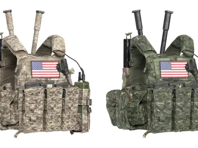 LBT 6094 PLATE CARRIER BUNDLE Low-poly 3D model