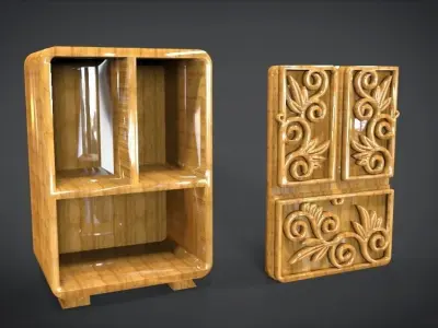 Classic Ornament cupboard Furniture 3D print model