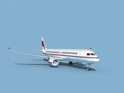 Airbus A220-300 Corporate 1 3D model