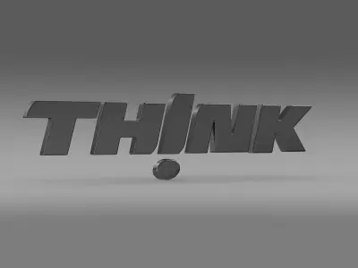 Think Logo 3D model