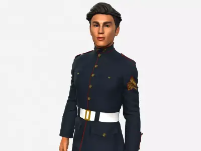 High-Quality 3D Soldier Boy Character Game Ready Rigged 3D model