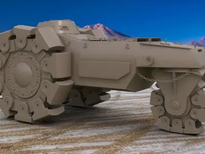 Alkett VsKfz 617 Minenrumer Clay Mental Ray 3D model