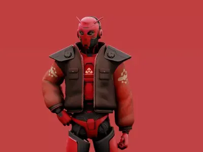 CYBORGTOPIA B-30 Rigged for Unreal Engine - Unity - MIXAMO 3D model