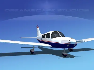 Piper PA-28-235 Cherokee  V03 3D model