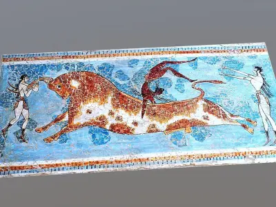 Minoic Art - Palace of Cnossos in Crete Low-poly 3D model