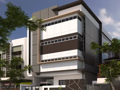 BRIXTON COMMERCIAL Low-poly 3D model