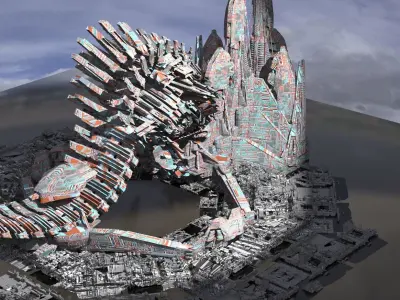 Robot Tail dinosaur design 3D model