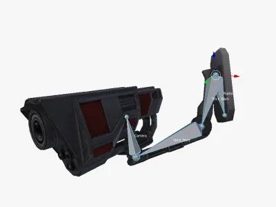 Security camera 03 sci-fi low poly Low-poly 3D model