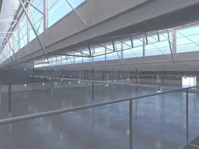 Warehouse building Free 3D model