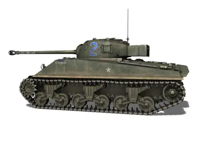 Sherman MK VC Firefly - Spitfire 3D model