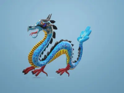 Blue Dragon 3D model