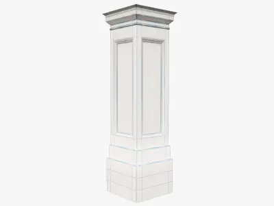 Column stone Low-poly 3D model