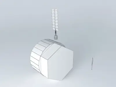 Mir space station Pt 2 Kvant 1 Free 3D model