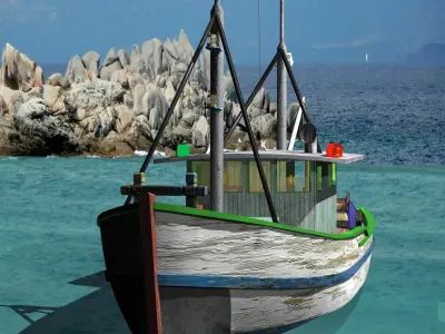 Trawler - FAO Fishing Boat 3D model