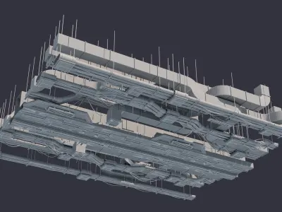 Sci-Fi Kit Free 07 vent pipe Free low-poly 3D model