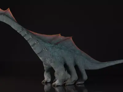 Dinosaur Diplodocus  Argentinosaurus  6 legged 3D model